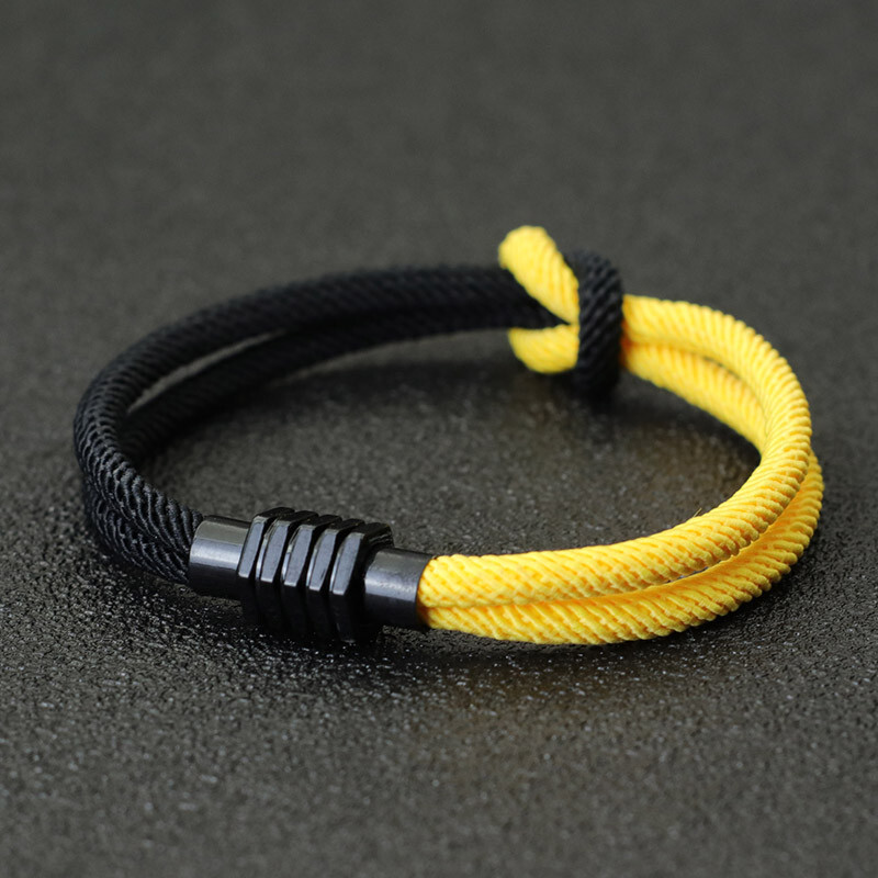 Rope Bracelet Fashion Men Women Square Knot Bracelets Outdoor Magnet Bangles New