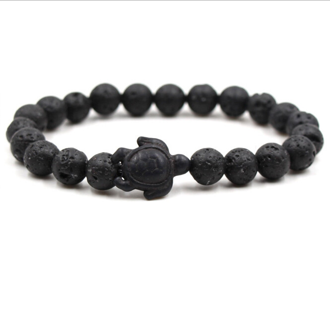 Ocean Sea Turtle Bracelets Healing Diffuser Beach Beaded Jewelry For Men Women
