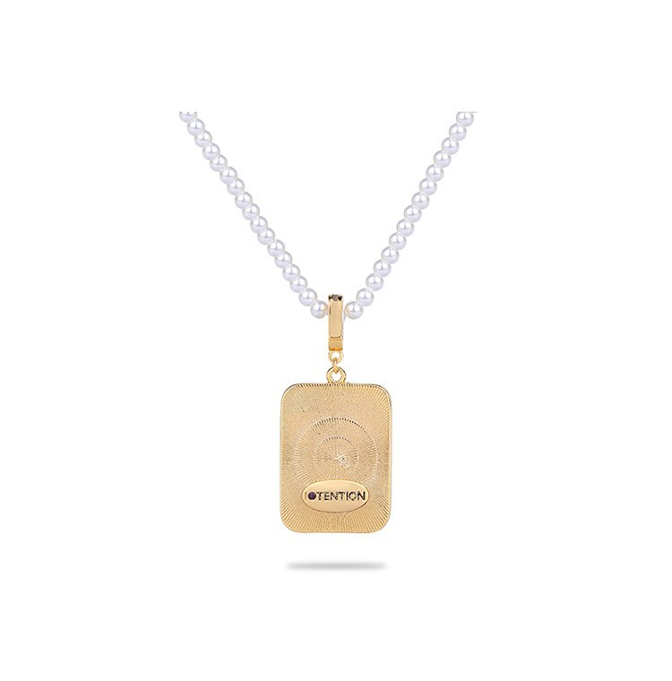 Pearl Crystal Pendant Necklace Flower Charm 18K Gold Plated Monet Garden Style