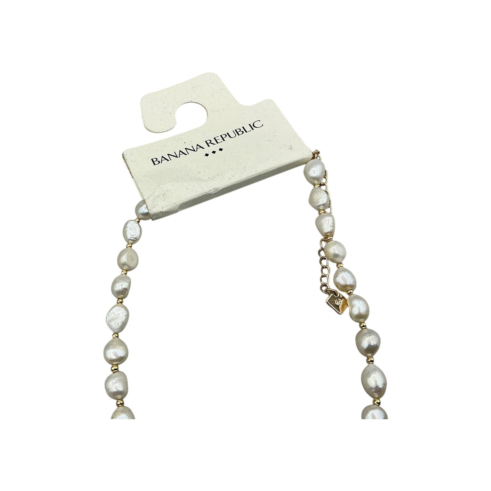 Banana Republic Baroque Pearl Gold Tone Necklace