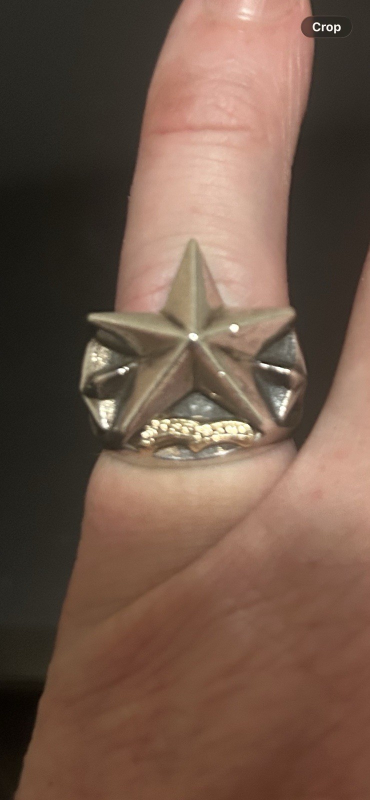 King Baby Studio Star Signet Pinky Ring Size 7 Silver No Stone