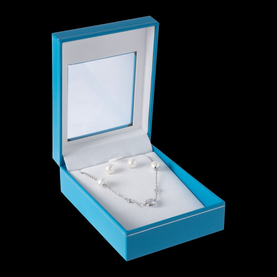 JOIA De Majorca 8mm Organic Man-Made Pearls on Cubic Zicronia Bezel Chain wit…