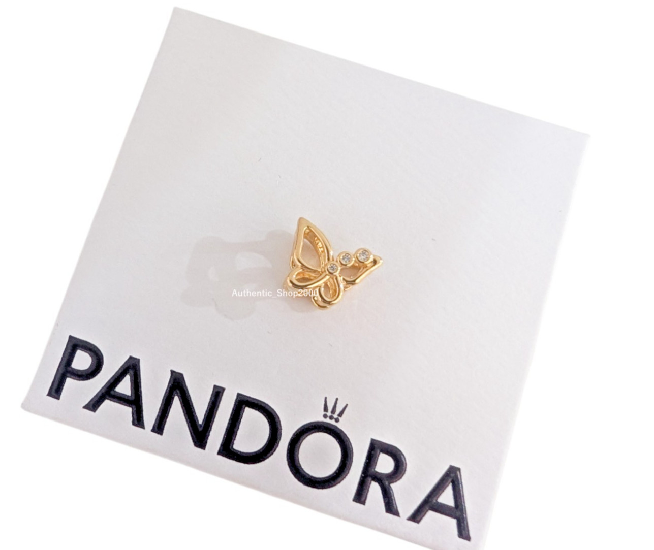 New 100% Authentic PANDORA 14k Gold Plating Openwork Butterfly Charm 764369C01