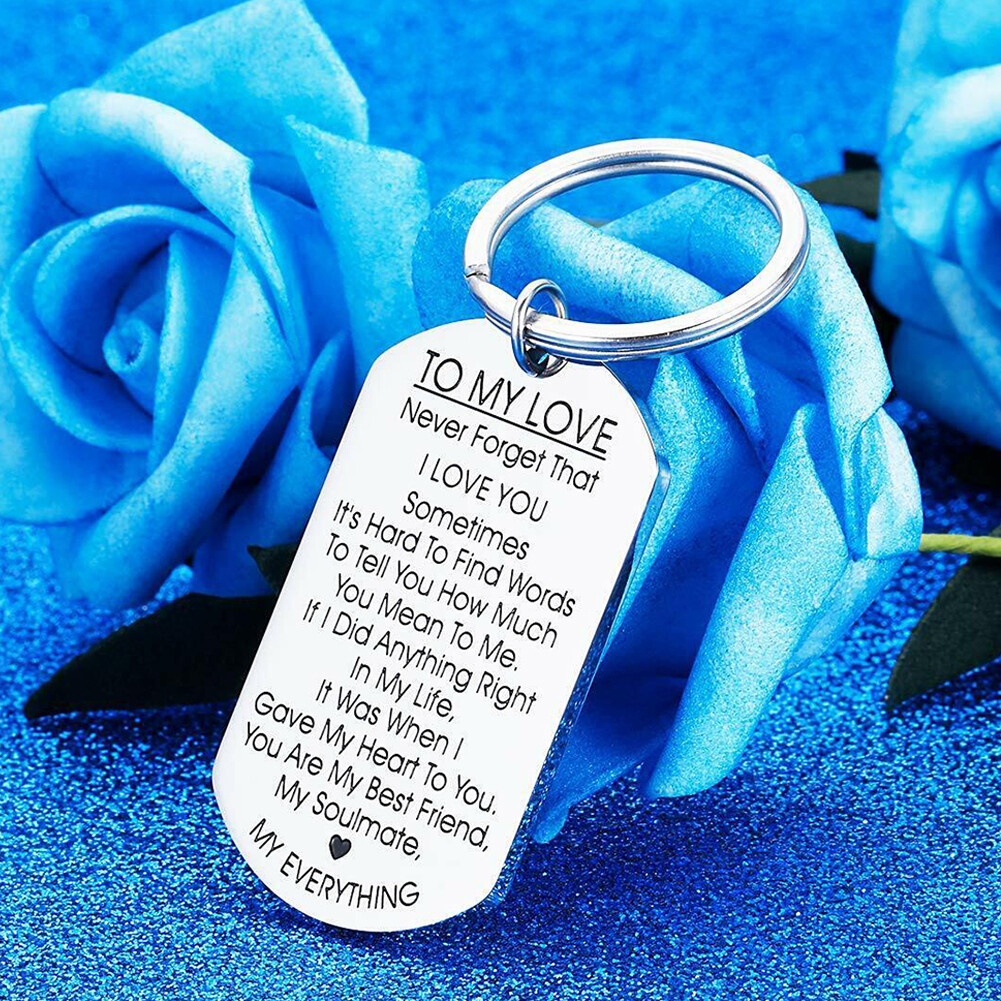 US 1 Pack Valentine’s Day Gift For Girlfriend Wife Keychain & Necklace To Tag