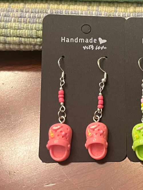 CROCS Handmade Dangle Earrings Sterling Silver Girls Christmas READ DESCRIPTION