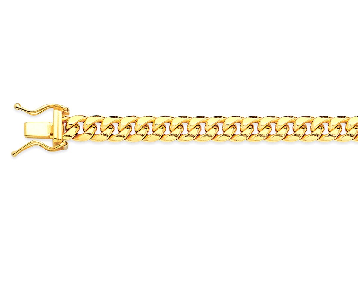10k Yellow Gold 6.5mm Miami Cuban Chain Bracelet Size 7″-9″ Hollow