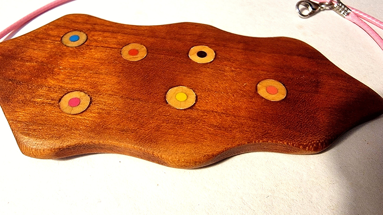 Jewellery Pendant Solid Wooden Boho Handmade With Clasp Chain See Description