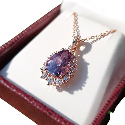1.30 Cts Lab Alexandrite Women Pendant, Alexandrite Silver Pendant, Gift for Her