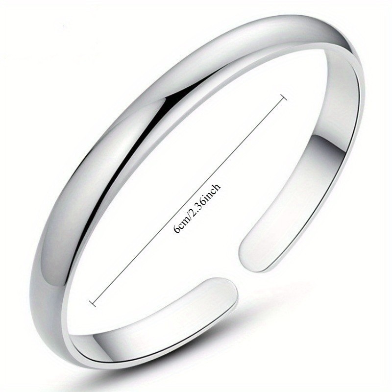 Women’s Adjustable Bracelet Fashion Open Cuff Bangle Silvery Copper Jewelry