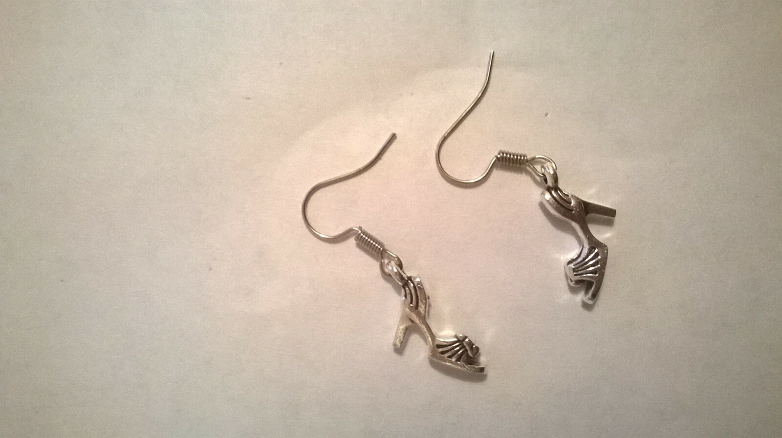 High Heels Shoes Tibetan Silver Earrings