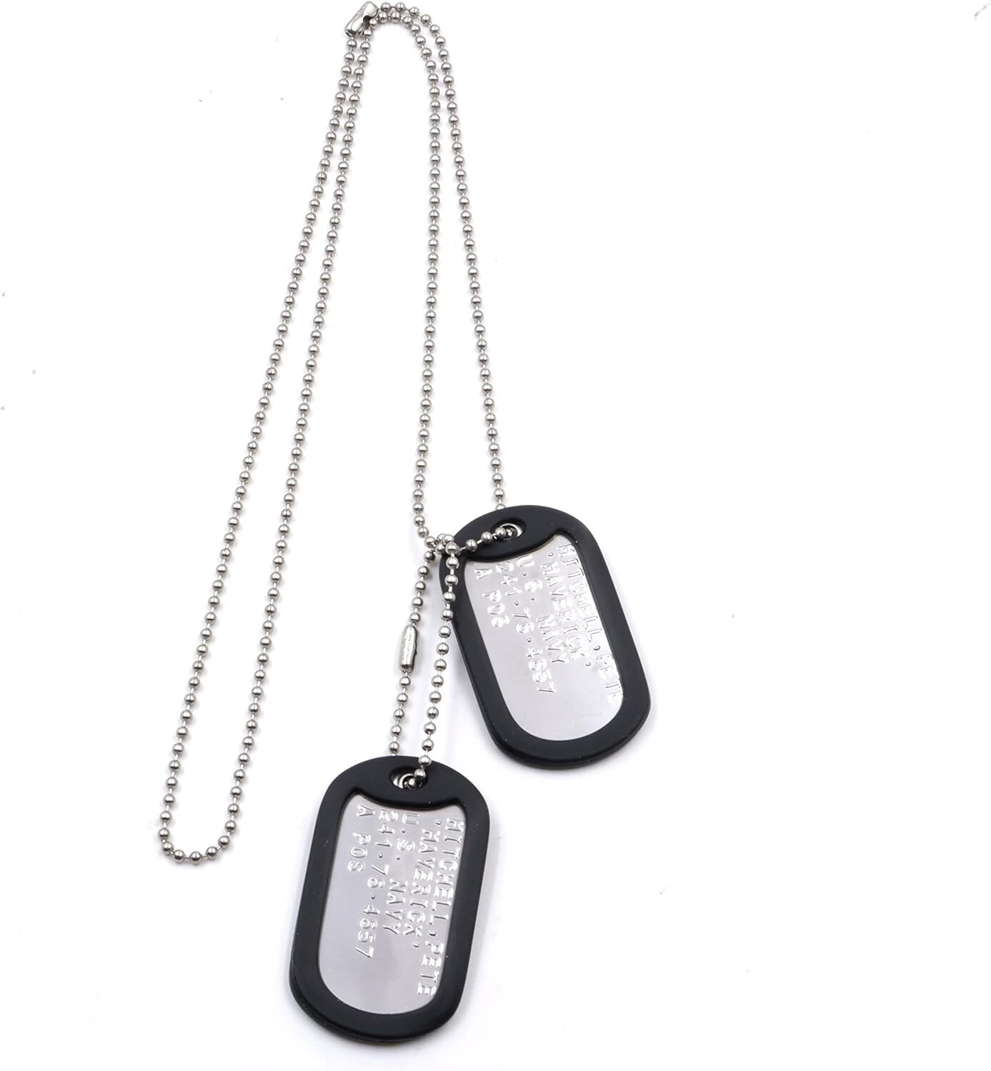 Costume Military Army Dog Tags for Halloween / Theatre Top Gun, Trump, Maverick