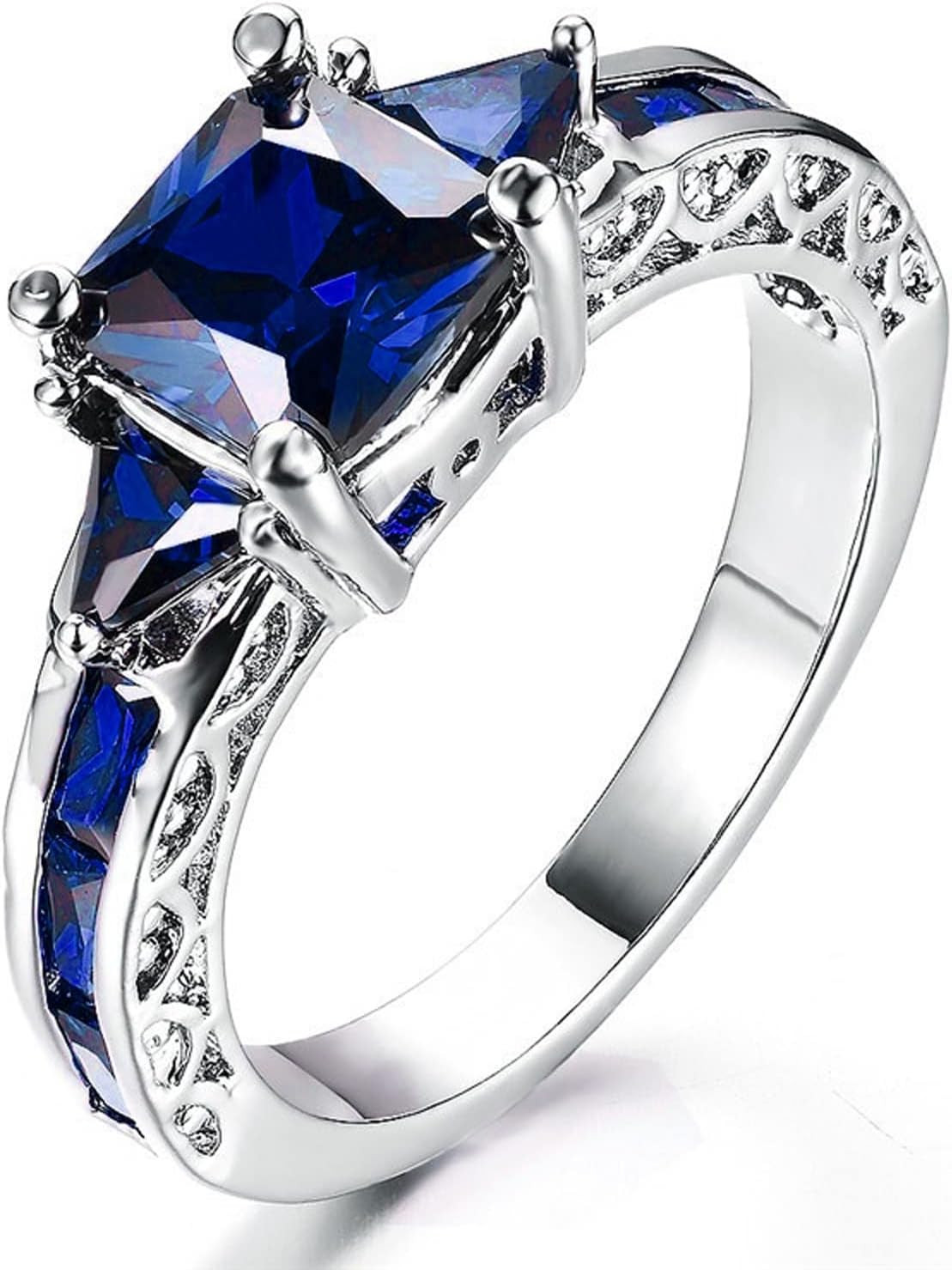 925 Sterling Silver Ring with Simulated Gemstone – Fashion Jewelry for Women