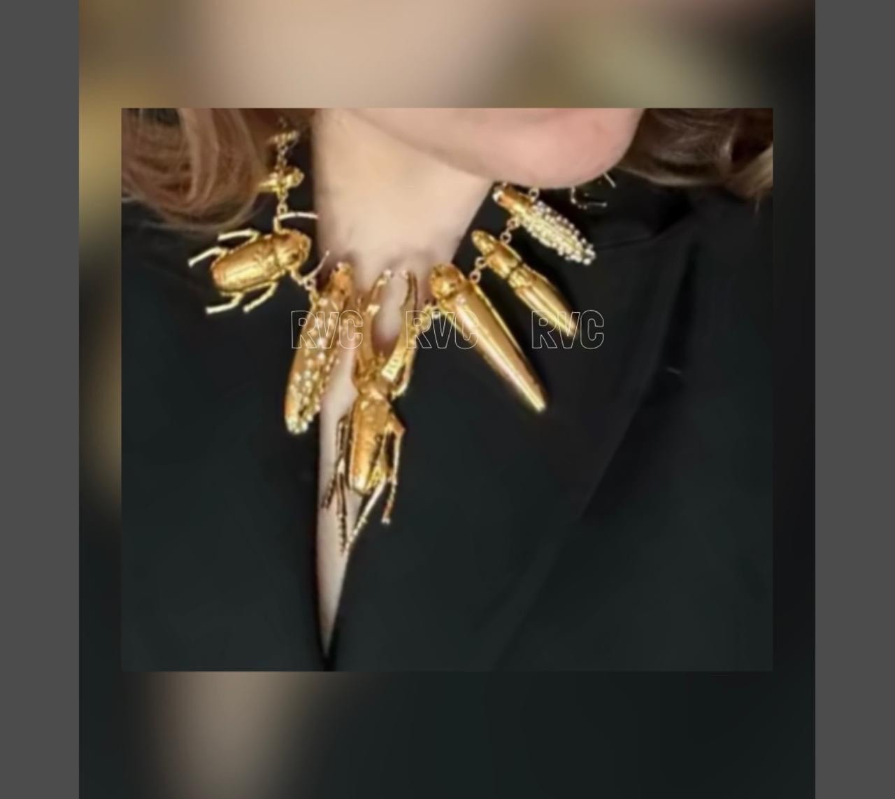 Gold Plated Beetle Pendant Necklace Surrealist Statement Chunky Insect Art Piece