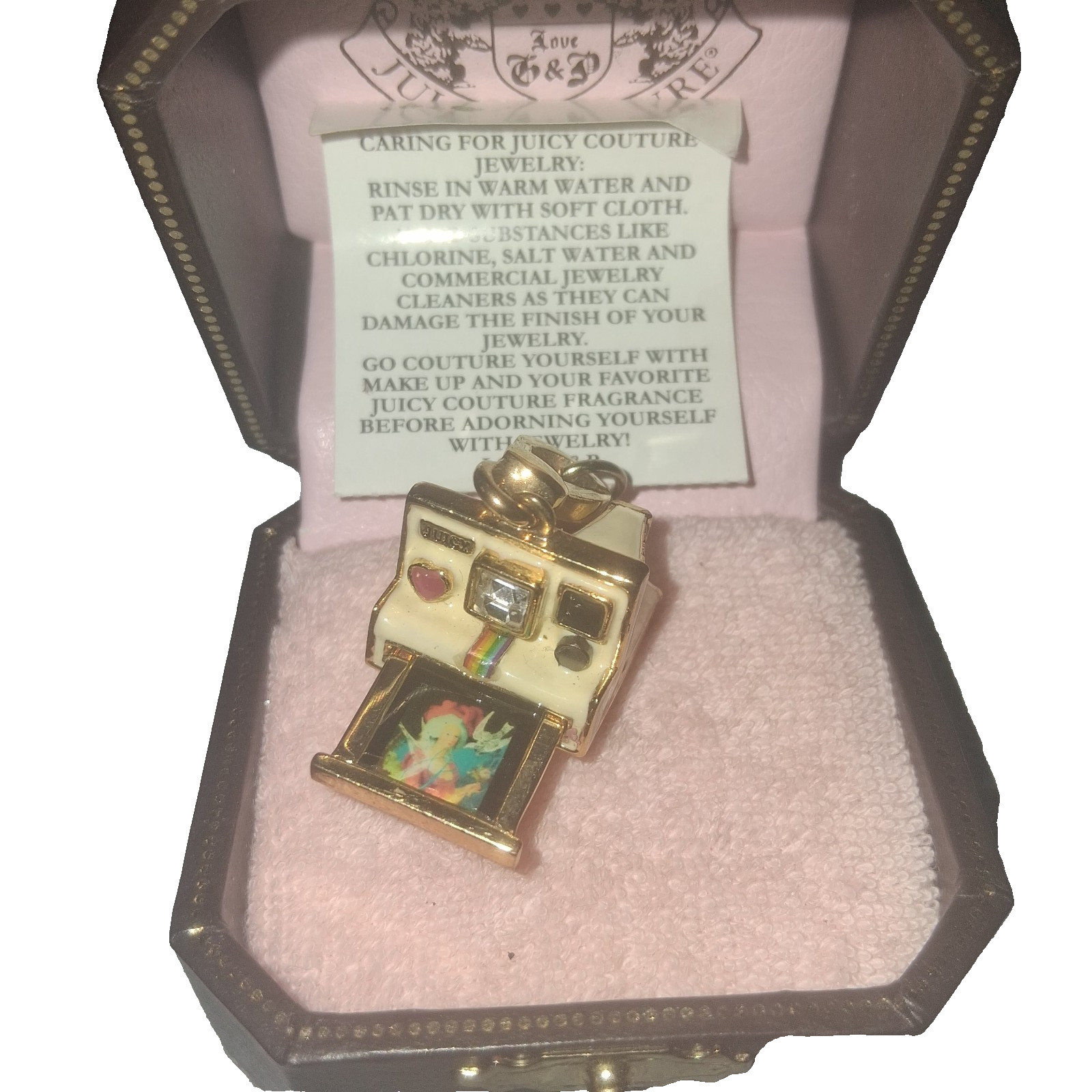 Authentic Juicy Couture Retro Vintage Instant Camera Charm NEW W/Box