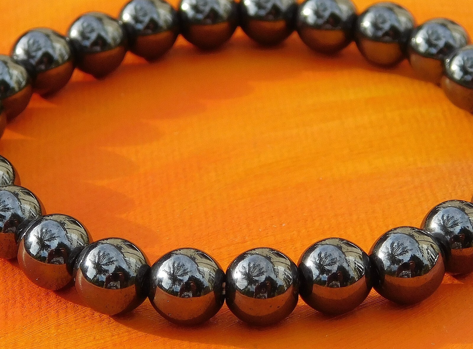Mens / Ladies Handmade 8mm Premium Beaded Bracelet – Hematite.