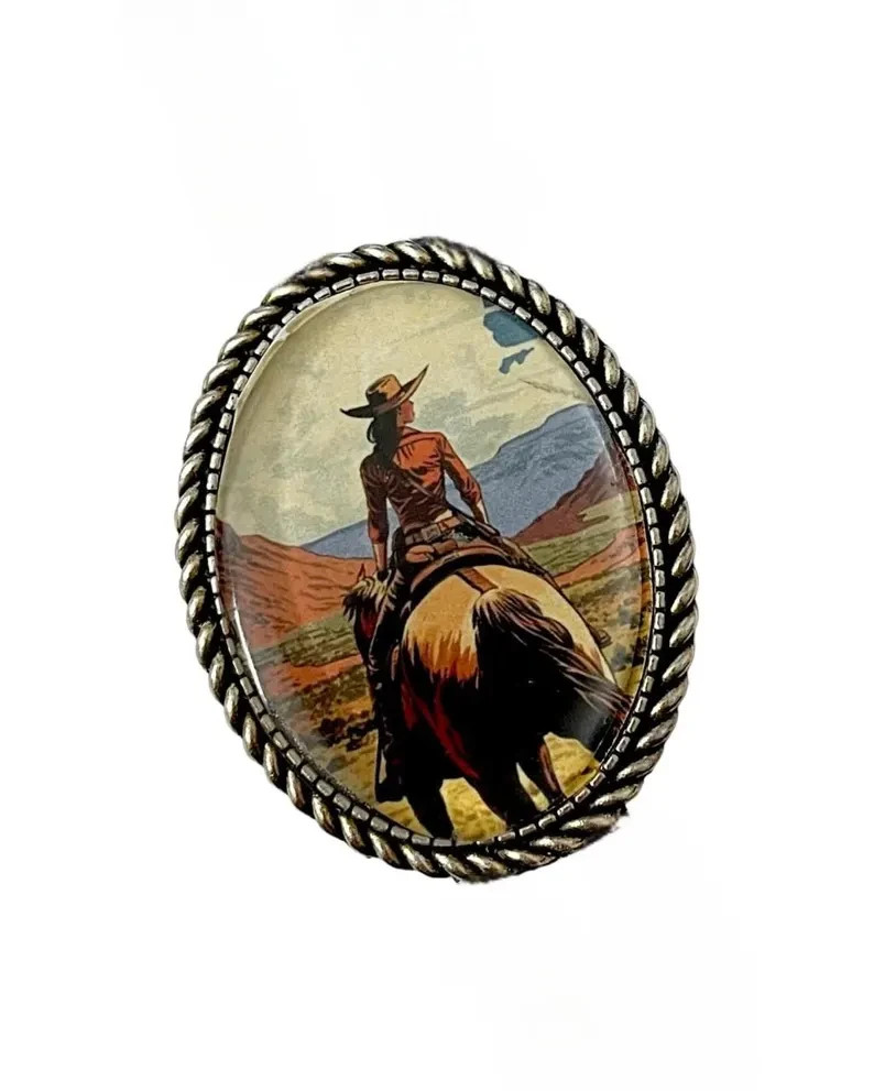 Cowgirl western brooch / Tack Pin /CG01