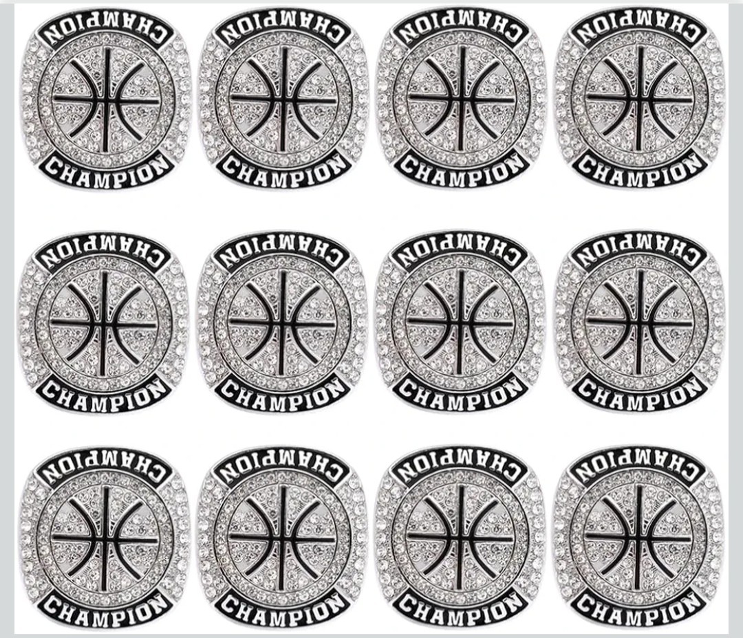 12 Pcs Basketball Championship Ring Trophy Award Gift Tournament Championship…