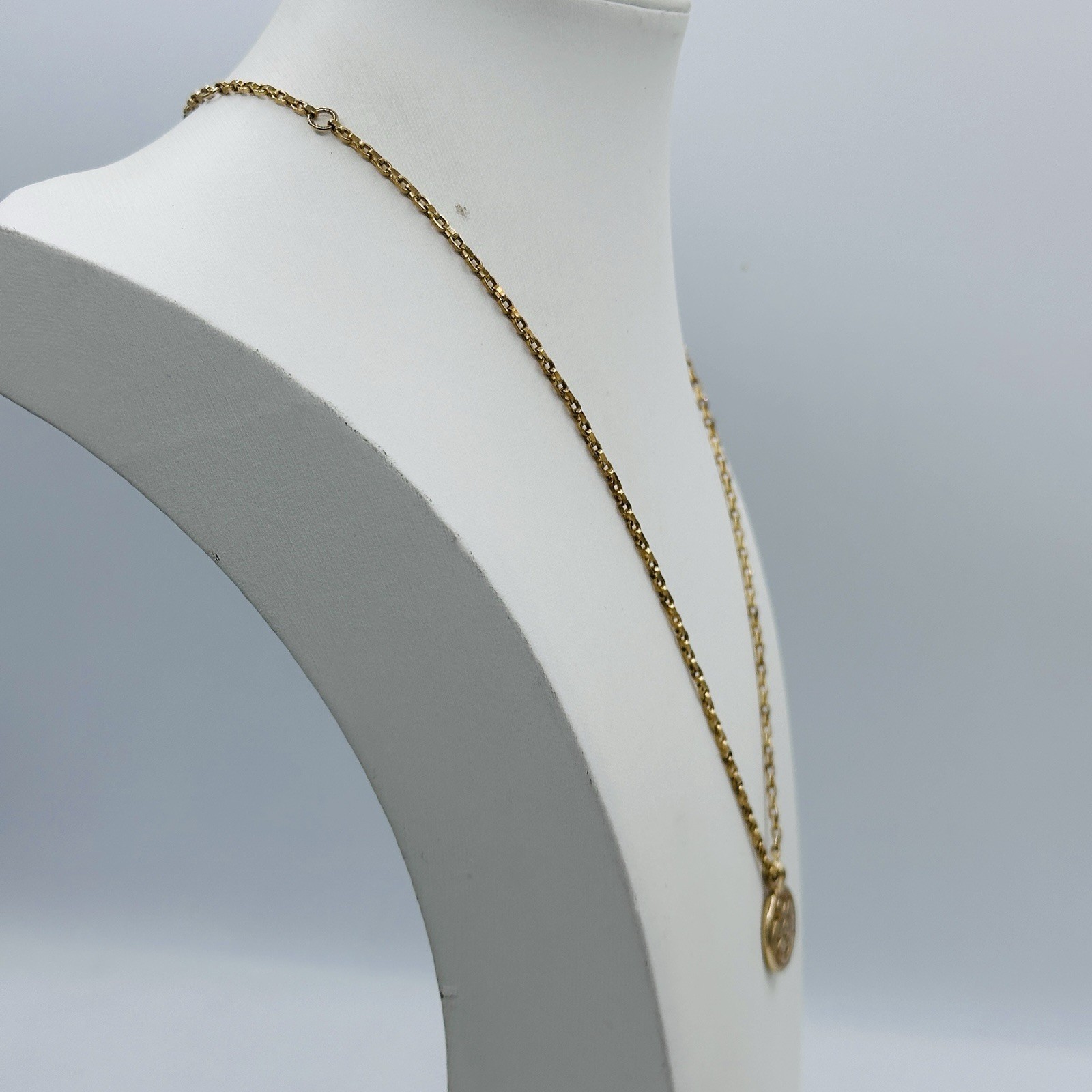 Brighton Contempo Medallion Petite Necklace Gold Tone Scroll Pendant 16-20”