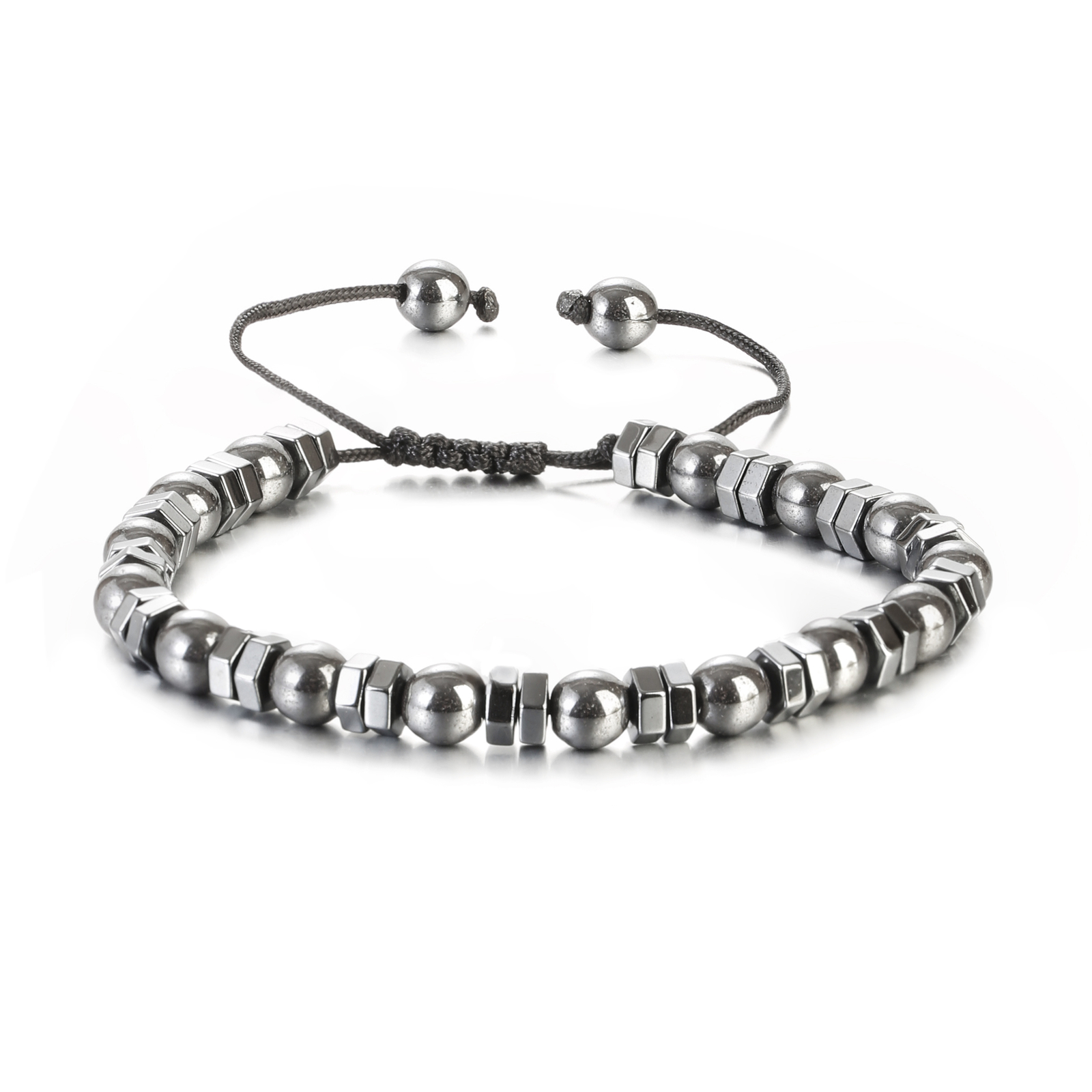 Energy Hematite Bead Healing Bracelet Braided Therapy Care Weight Loss Bracelets