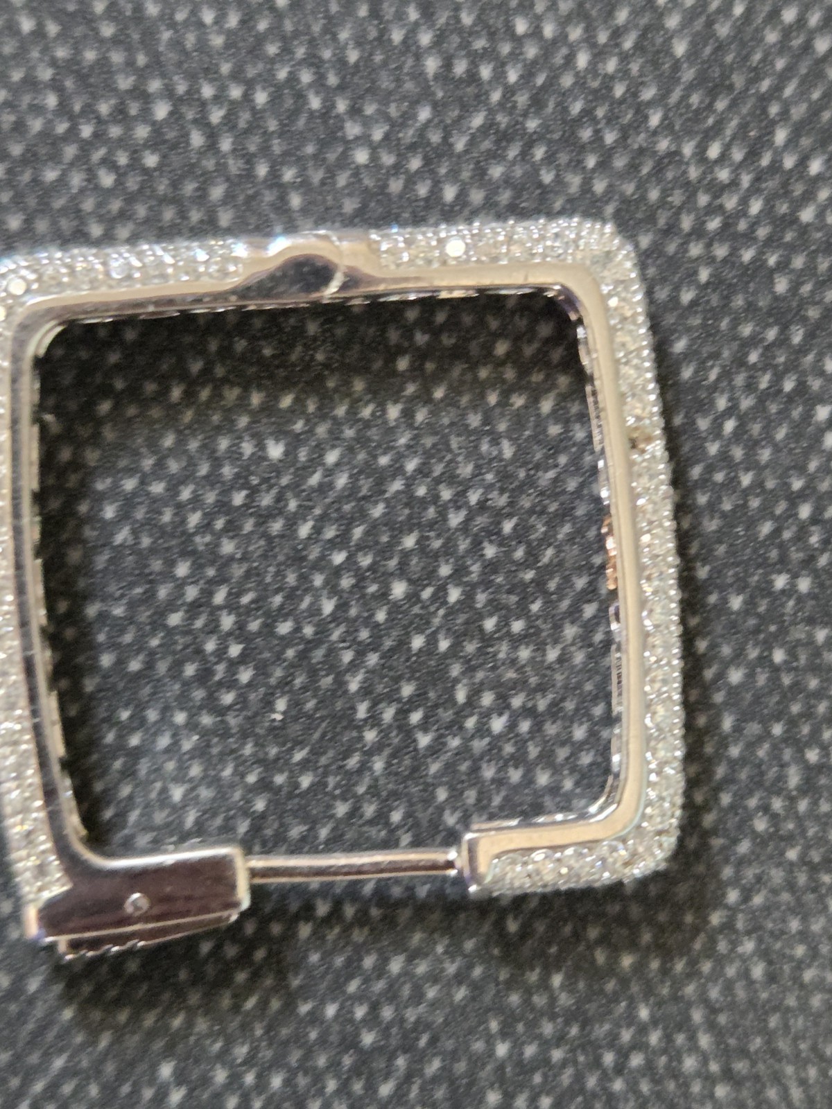 Suzy Levian Sterling Silver Square hoop CZ Earring Single earring replacement