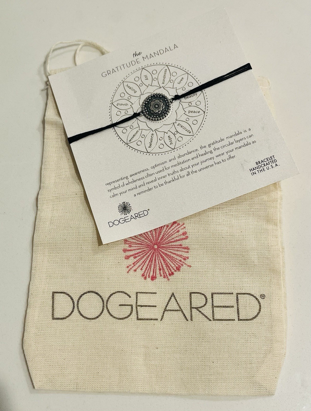 Dogeared Gratitude Mandala Collection Sterling Silver 925 Bracelet Unsex