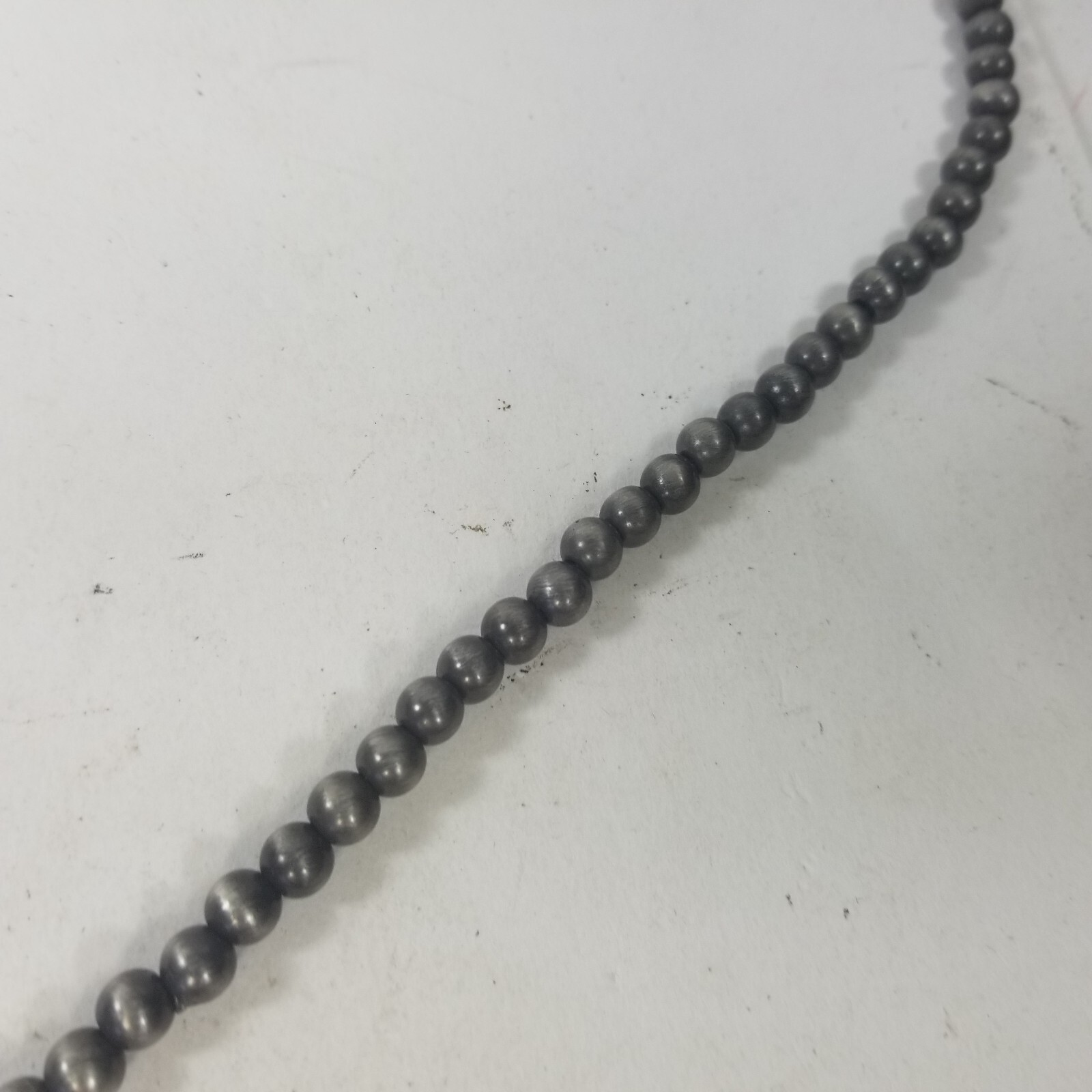 Gray Bead Tassle Necklace Boho Pink Leopard Print 33″