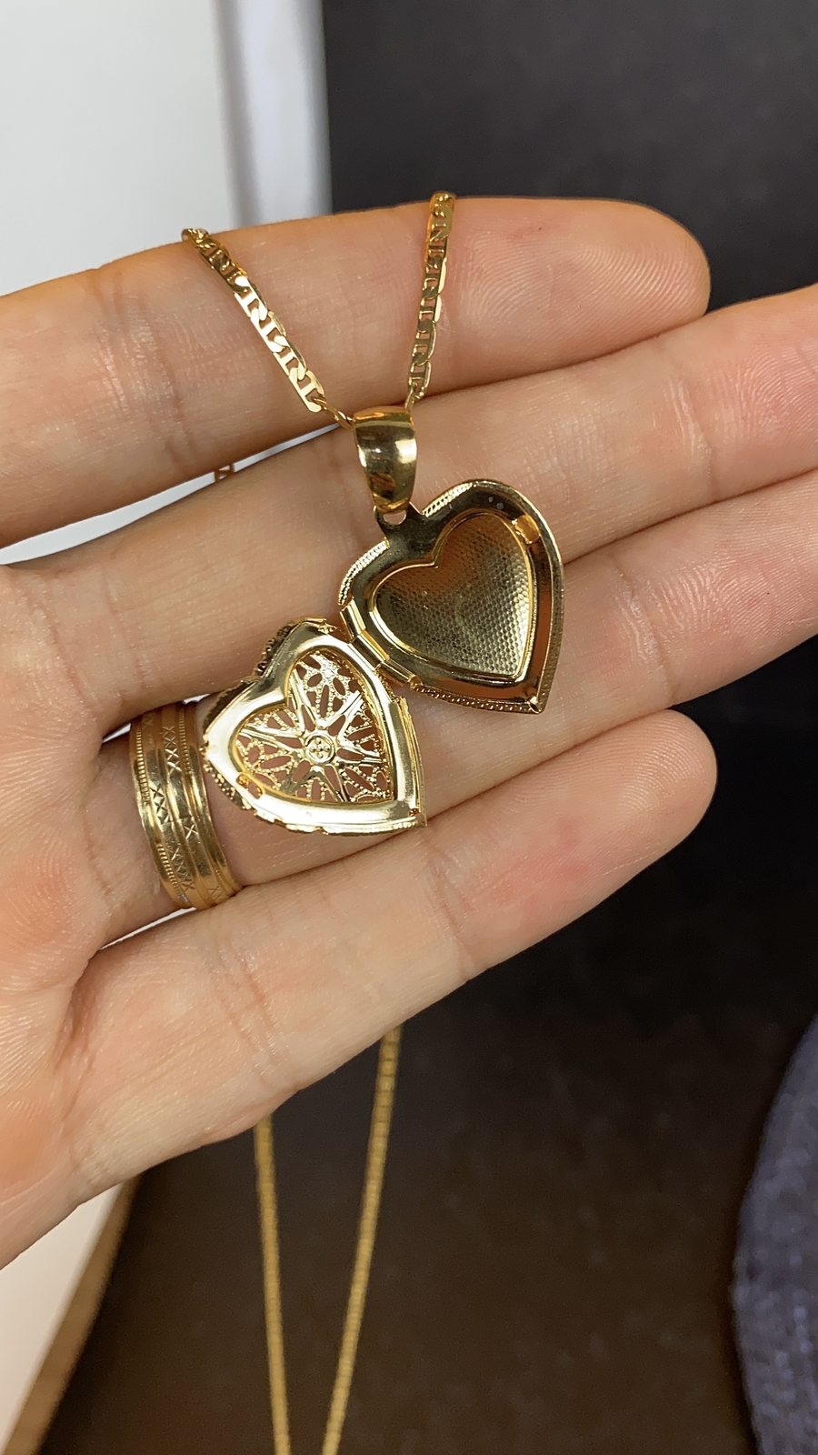 Heart Necklace Charm Pendant Mariner Chain for Womens Girls Gifts Cadena Corazon