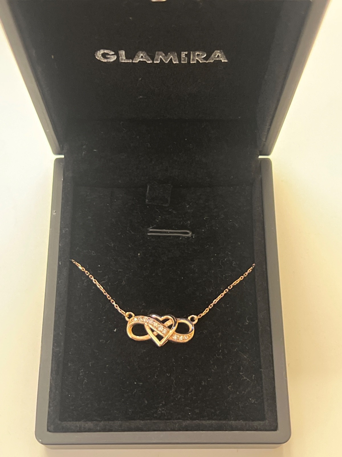 GLAMIRA Necklace Elsie/Rose Gold/Diamond