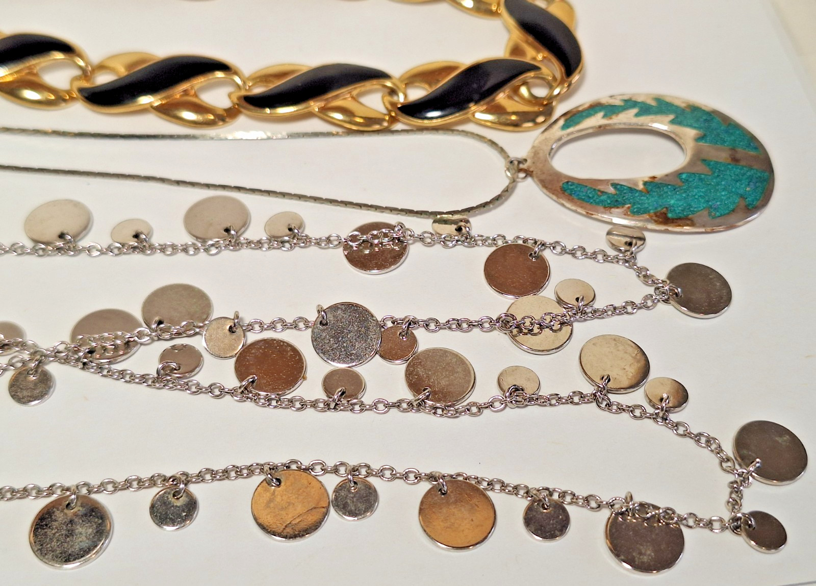 Lot of 5 Branded, Unbranded Fashion Necklaces & 1 With Sterling Silver Pendant