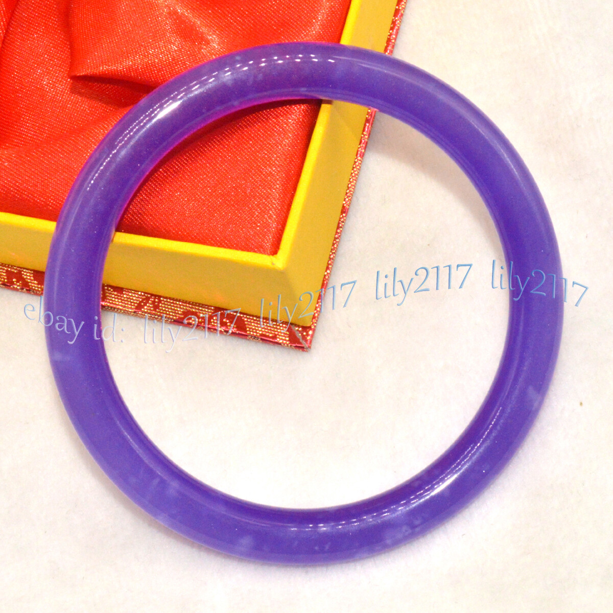 Natural Lavender Purple Jadeite Jade Gemstone Bangle Bracelet 54-65mm Jewelry