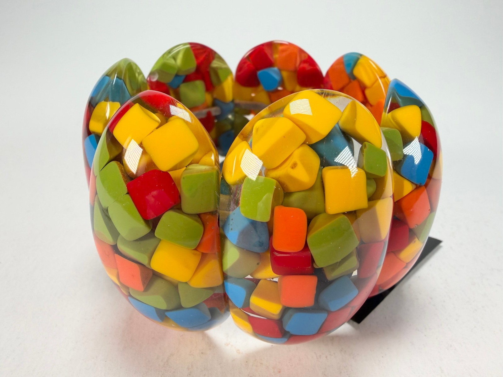 Marion Godart – Confetti “Sept Pièces” Summer Mix Elasticated Resin Bracelet