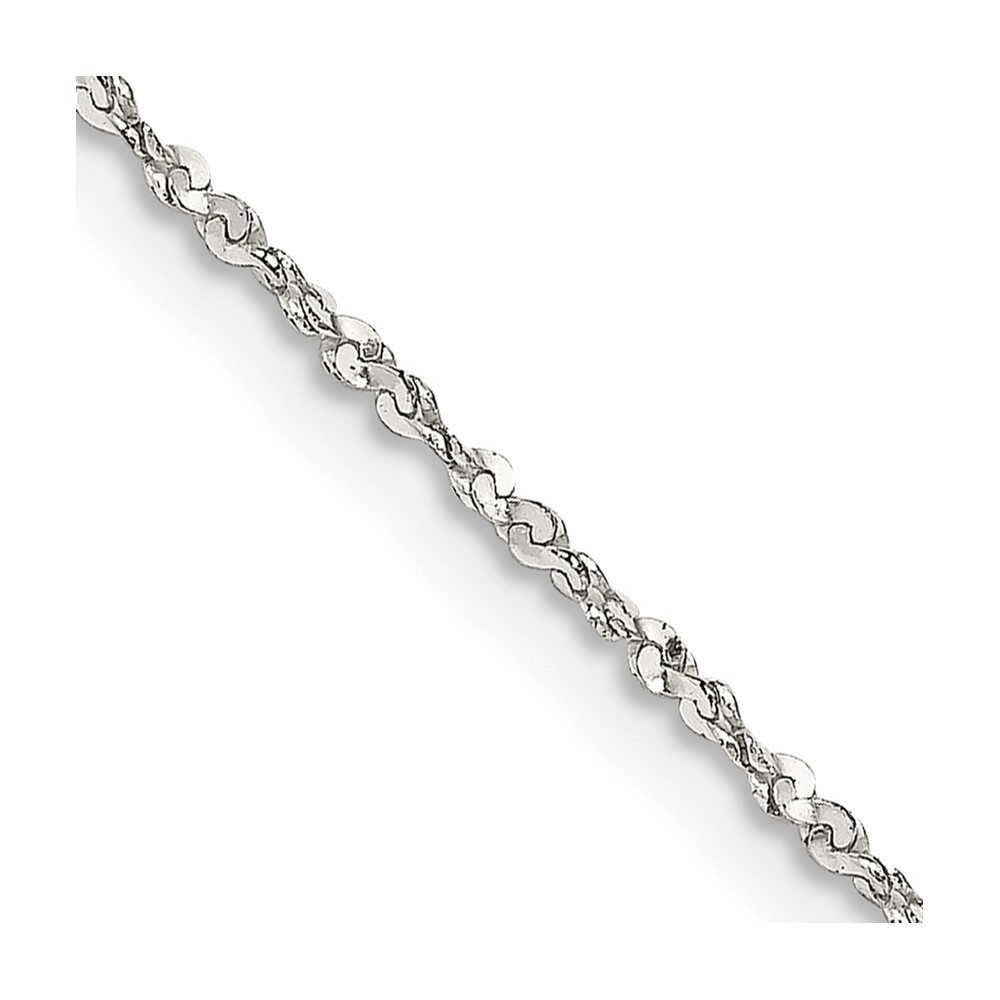 Sterling Silver 1.2mm Twisted Serpentine Chain 20 Inches