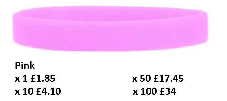 Silicone Wristbands Rubber Plain Reusable For Events Charity Fashion Bands-Adult