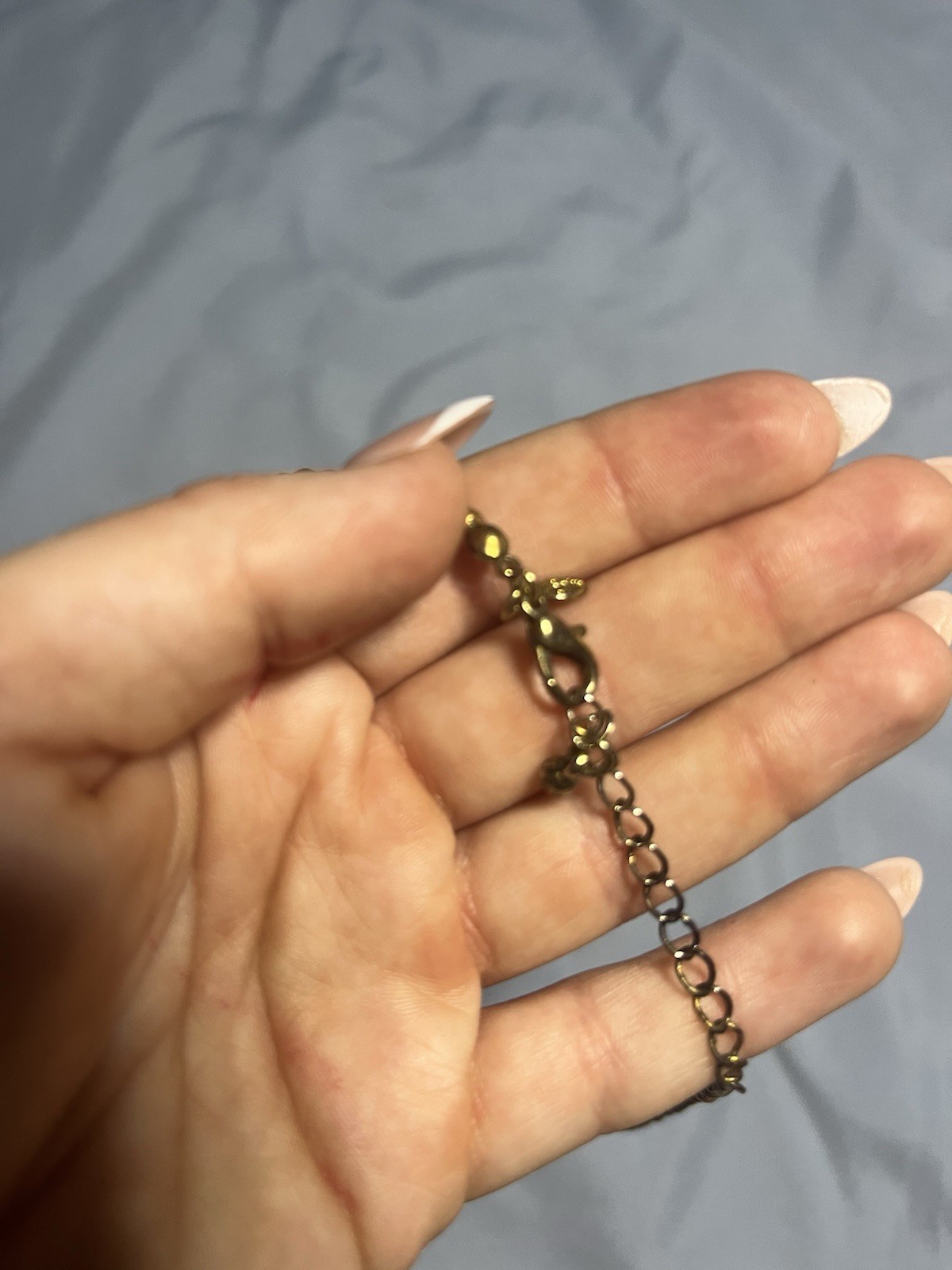 Premier Designs Vintage Beaded Necklace Brushed Gold Square Cutout Pendant