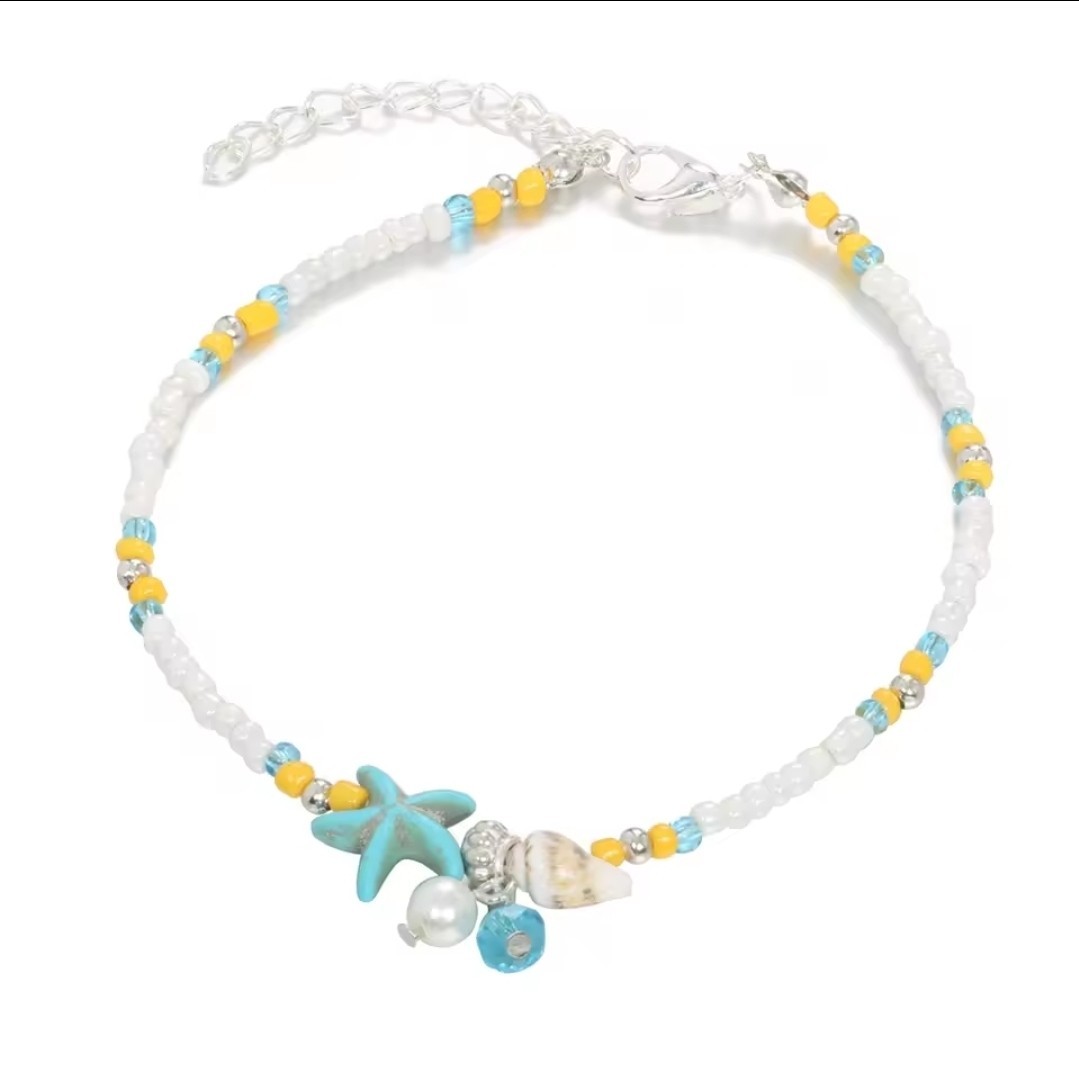 Shell Starfish Beads Anklet Ankle Bracelet Women’s Fashion Jewelry