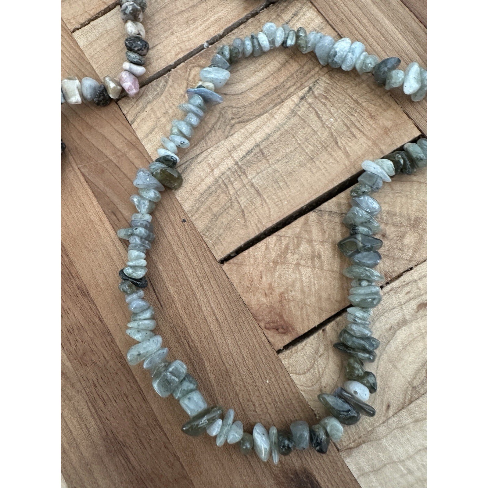 Artisan Assorted Gemstones Chip Bead Necklaces 16.5-18 Inch Multicolor Lot Of 2