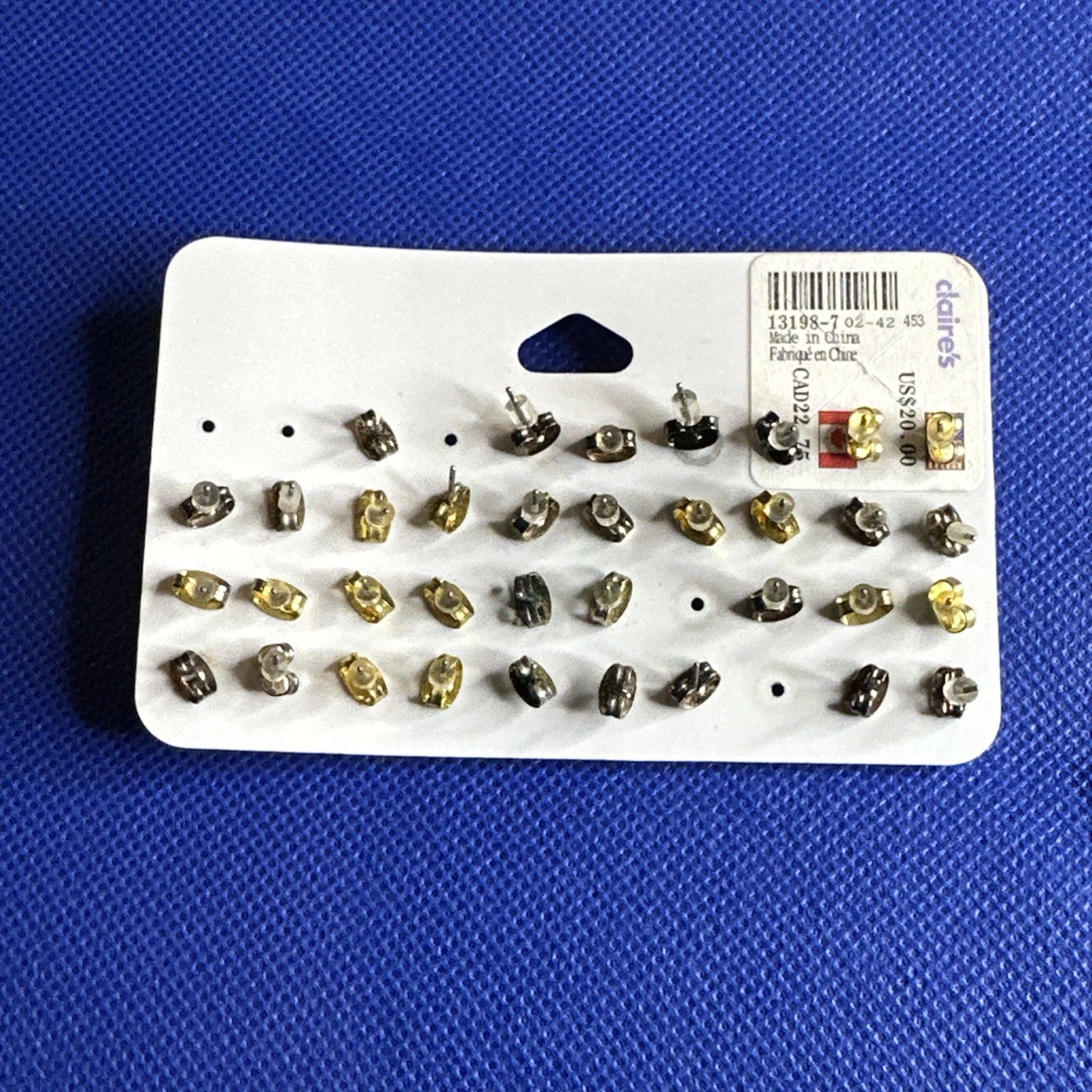 Claire’s Sensitive Solutions Earrings 32 Pairs + 6 Singles + Cubic Zirconia Stud