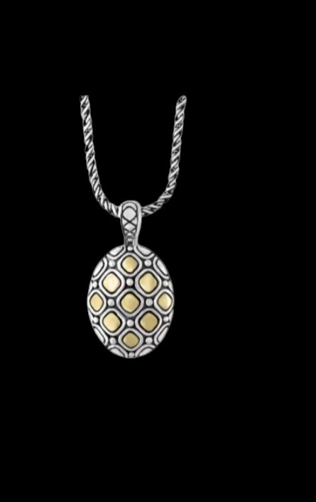 Effy Dome Pendant In Sterling Silver & 18K yellow Gold