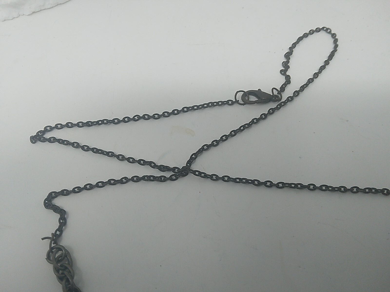 Skeleton Key Lock Faux Pearl Chain Necklace Fashion Costume