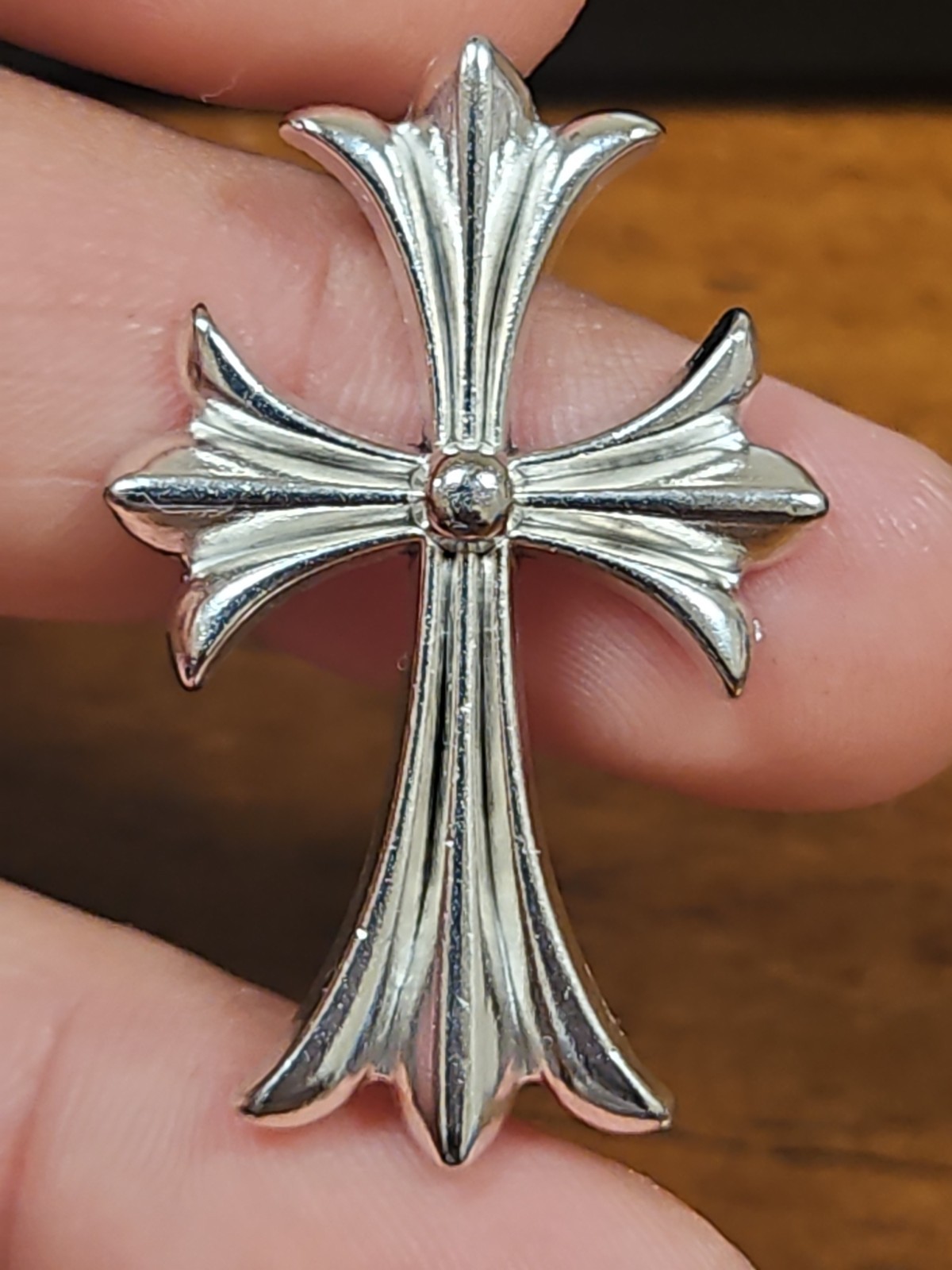 100% Authentic Chrome Hearts Cross Pendant 1991 Sterling Silver