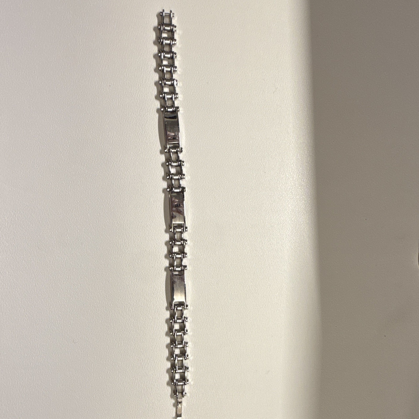 Men’s Stainless Steel Bike Chain Bracelet Silver Motorcycle Link Bracelet