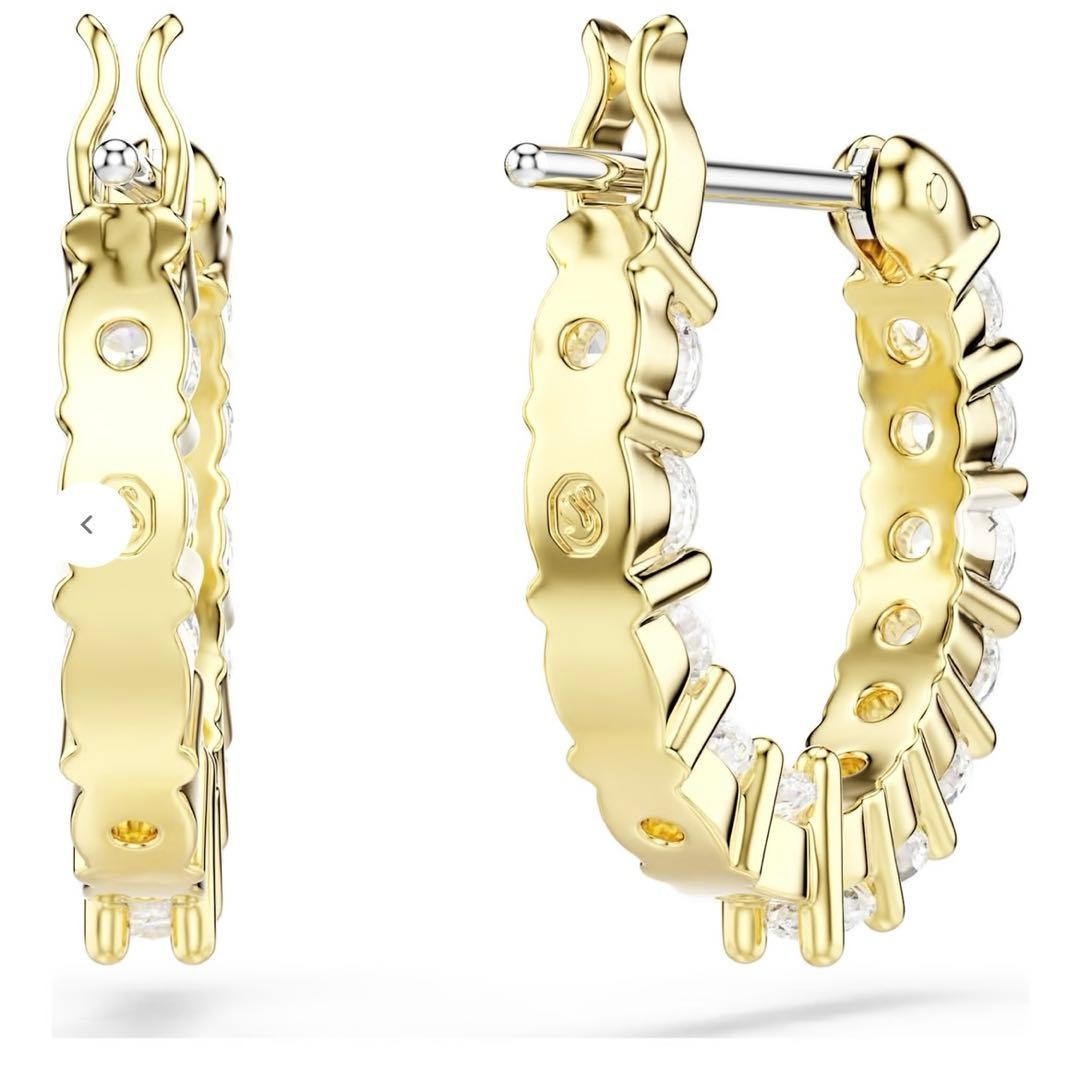 Swarovski Hoop Earrings Titanium Hypoallergenic Used Good Condition