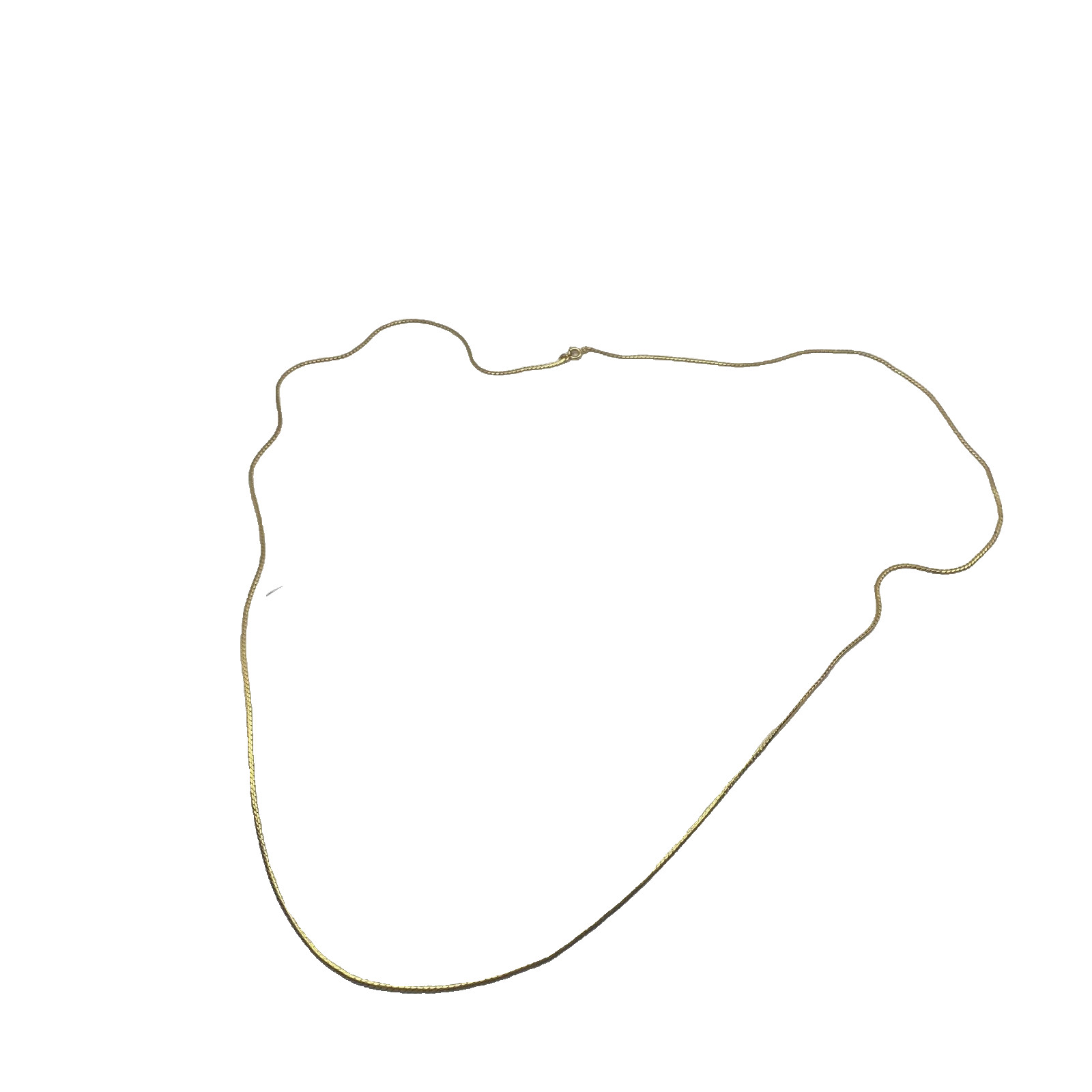 Gold Tone Braided Chain Necklace Spring Ring Clasp 36 In Unisex Fashion Jewelry