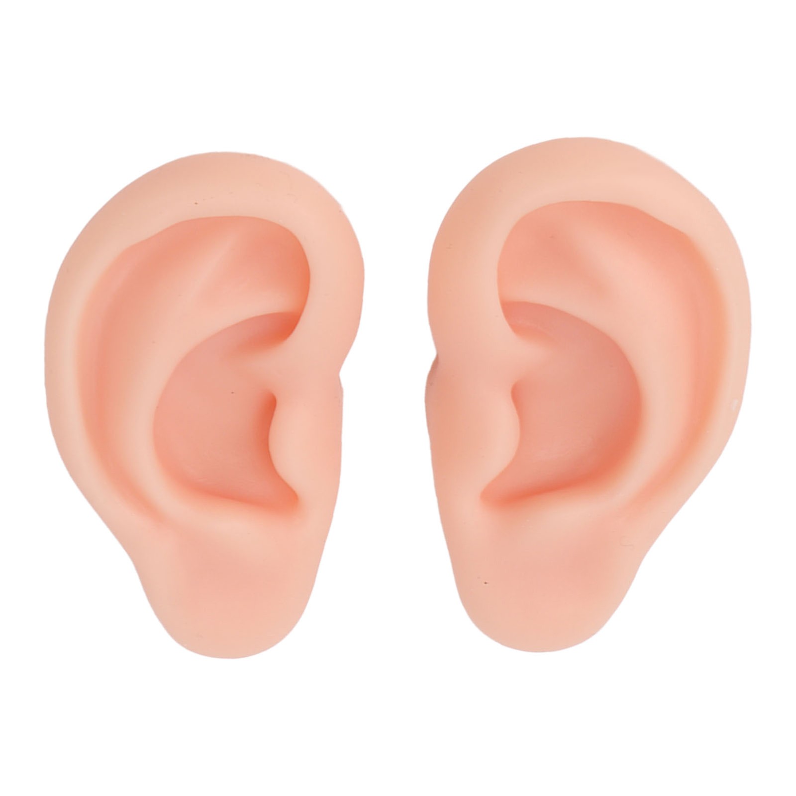1 Pair Silicone Ear Model Soft For Piercing Exercise (Light Skin)