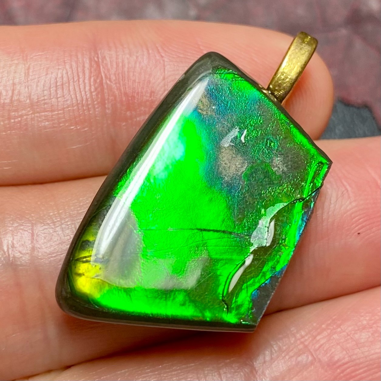 Ammolite Pendant Jewelry Genuine Canadian Gemstone Gift for Mom Multiple Options