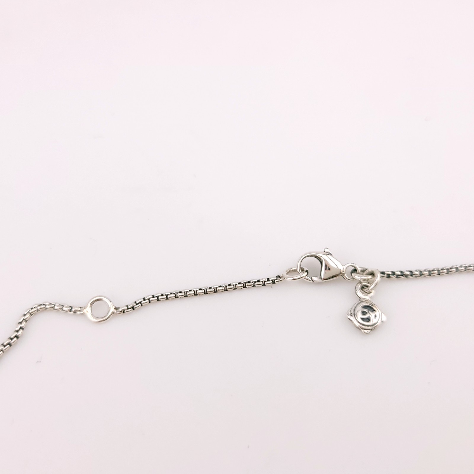 DAVID YURMAN Sterling Silver 8mm Chatelaine Black Hematite Adjustable Pendant