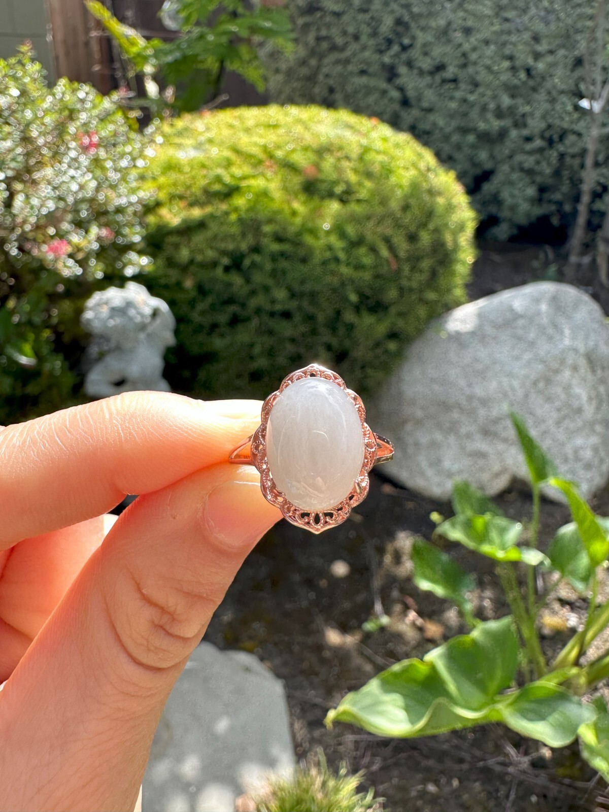 14mm * 10.5mm * 5.5mm Dark Purple Nephrite Ring, S925 Silver | 烟紫戒指，银镶活口