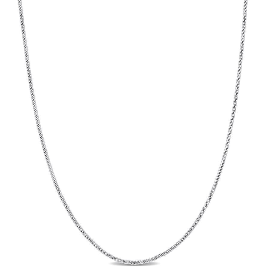 AMOUR Curb Link Chain Necklace In Platinum, 18 In