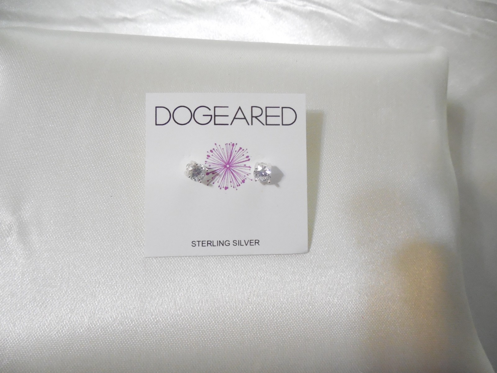 Dogeared 3/16″ Sterling Silver Cubic Zirconia Studs WW231 $32