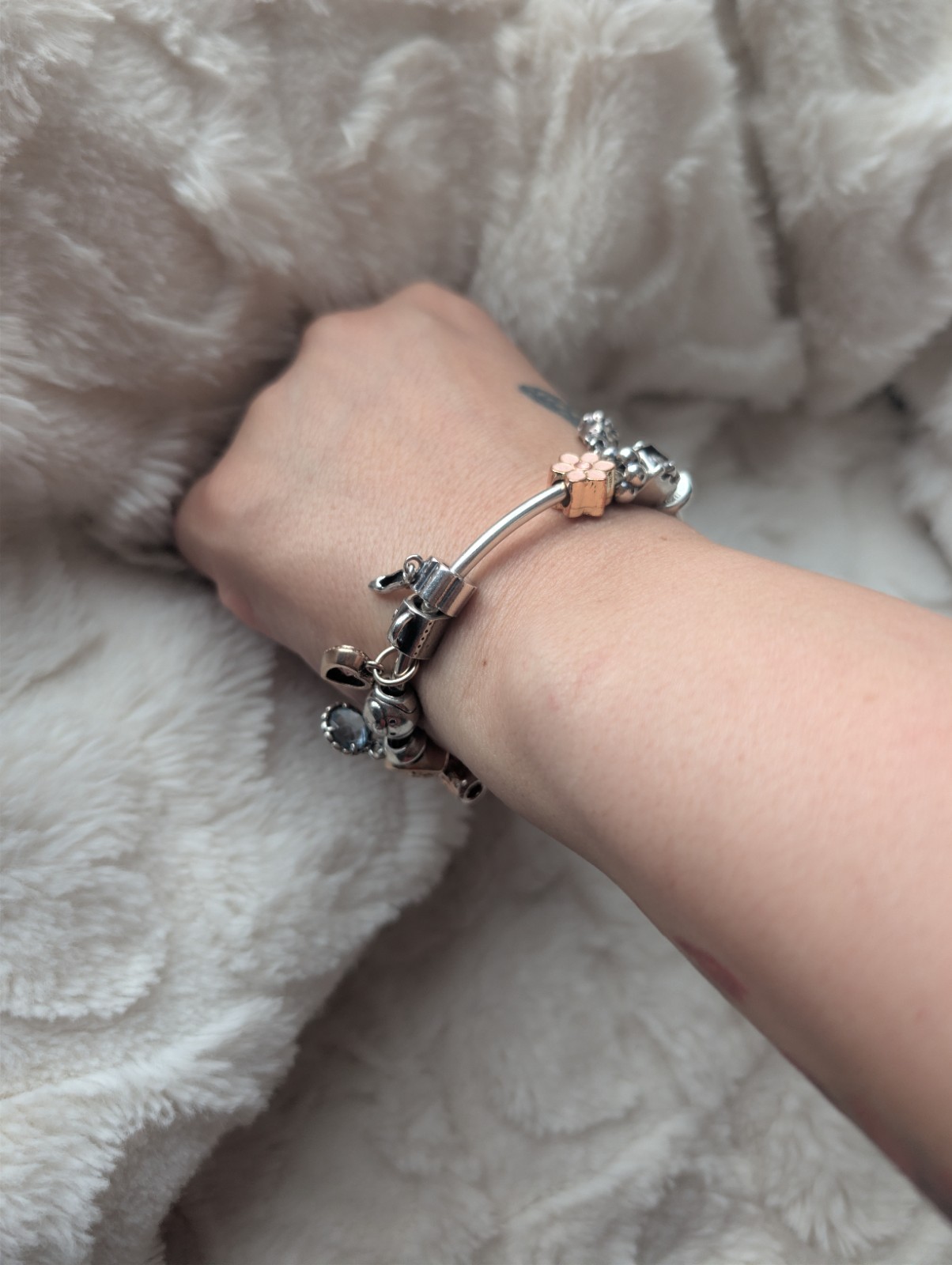 Authentic Pandora bracelet with charms